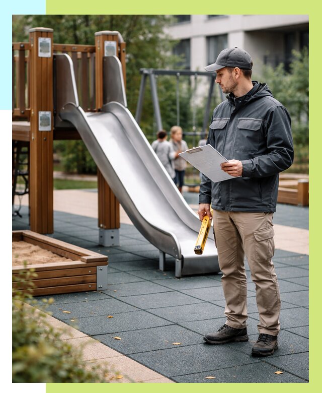 Сертификация детских площадок в Североморске от 26743 р. | Алешин-Свм