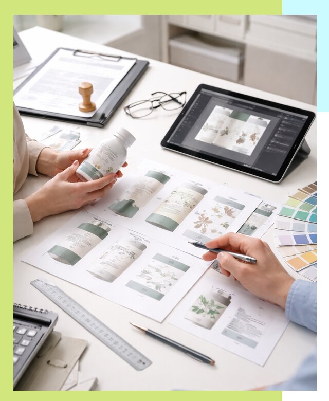 Профессиональная разработка дизайна и текста этикетки продукции в Североморске