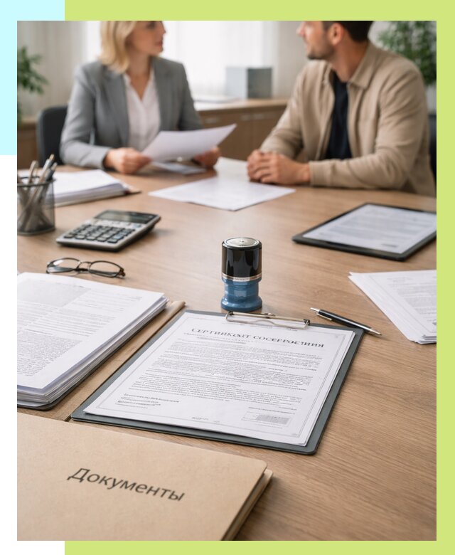 Сертификат соответствия на продукцию в Североморске от 16046 р.|Алешин-Свм