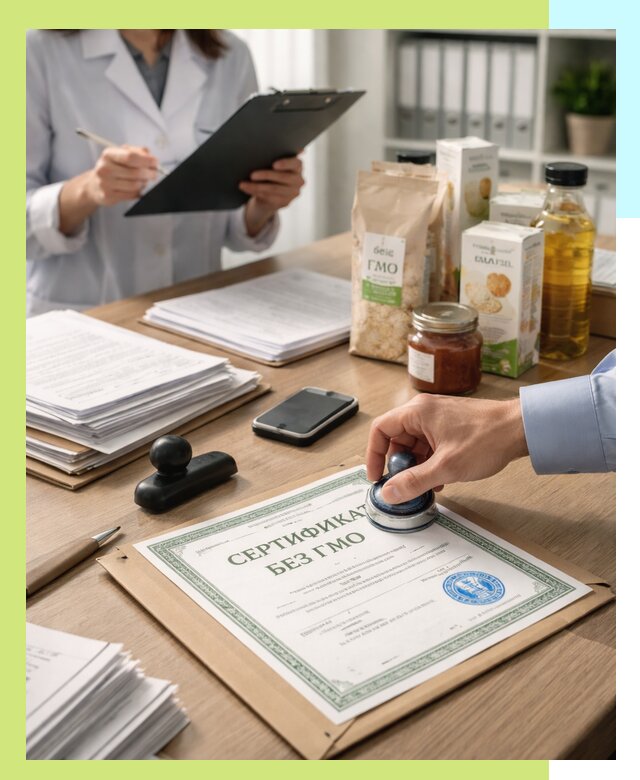 Получение сертификата Без ГМО для продукции в Североморске